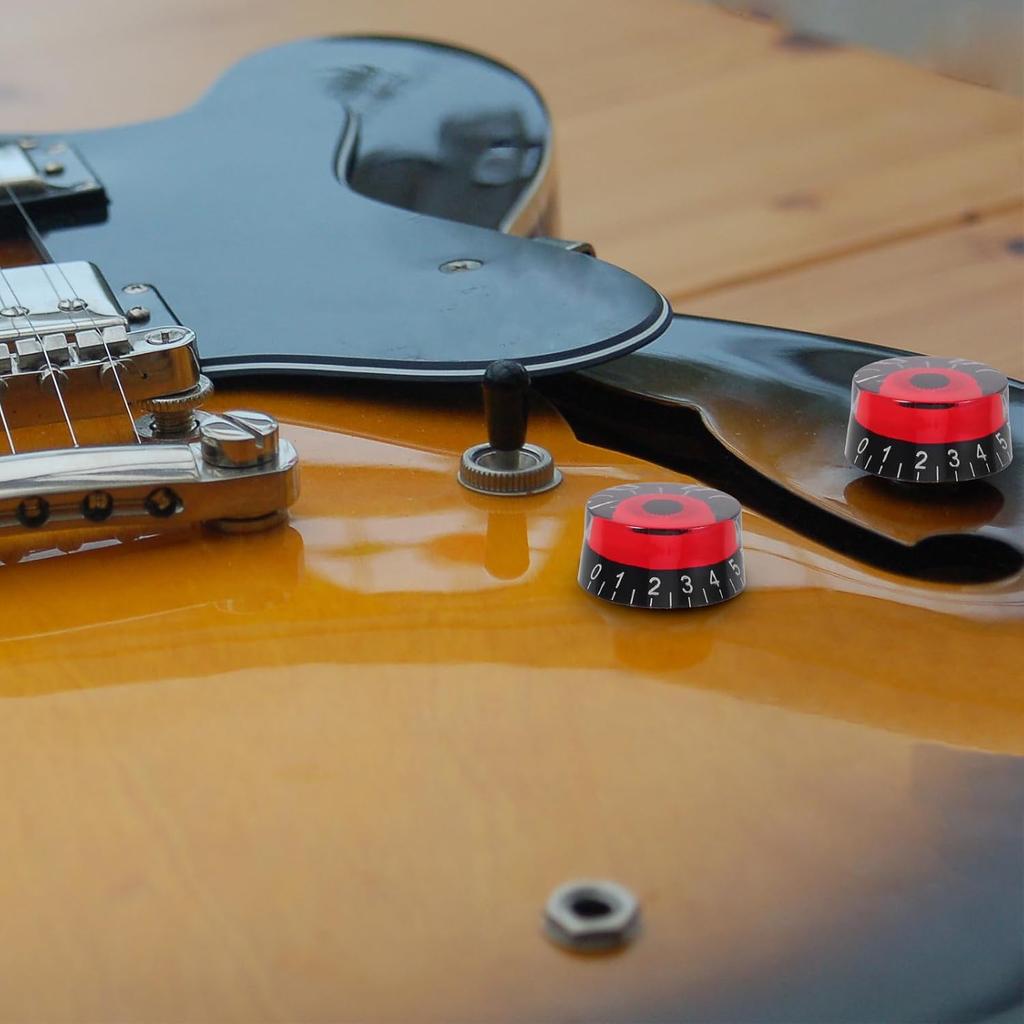 4pcs Guitar Tone Knob Bass Guitar Guitar Volume Knobs Guitar Pedal Board Bass Guitar Knobs Guitar Hat Knobs for Guitar Volume Tone Acrylic Knob Top