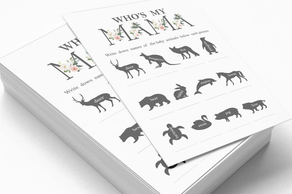 Inkdotpot Gender Neutral Baby Shower Game Set Of 50 Baby Alphabet ABC Game Party