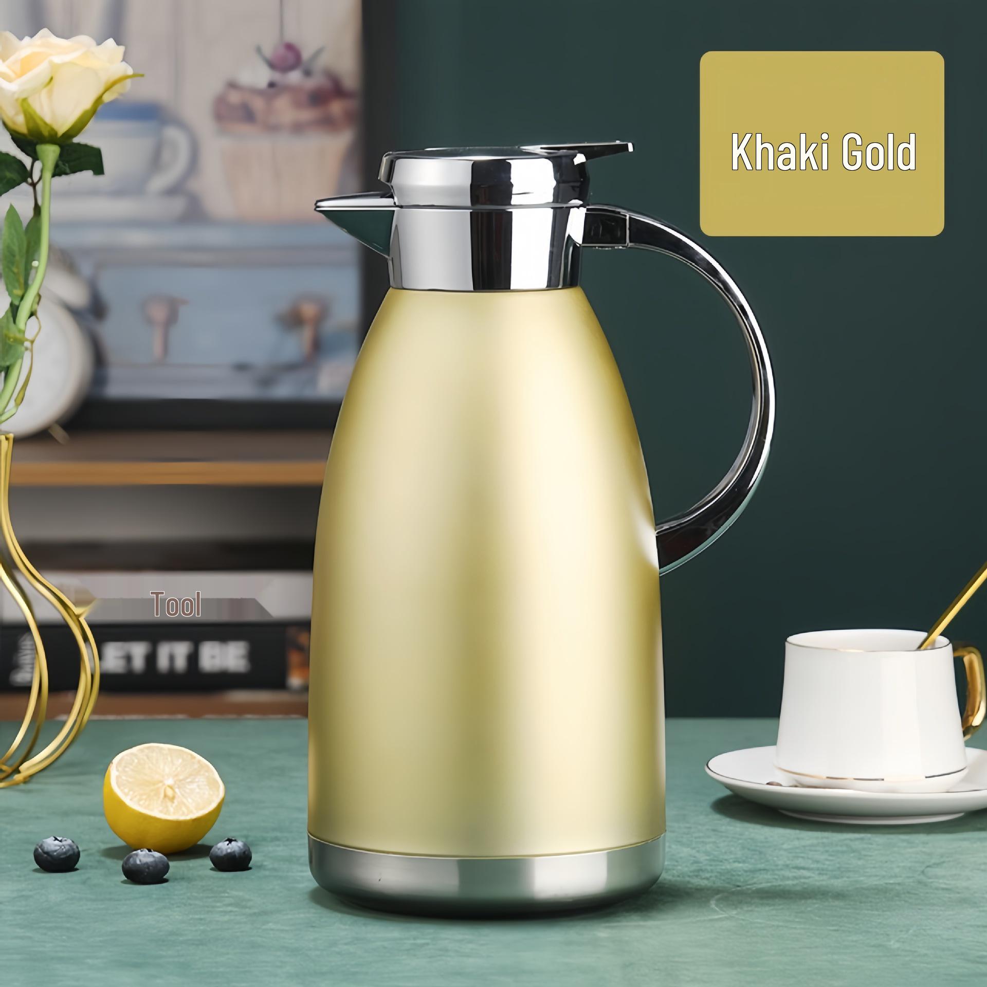 304 Edelstahl Vakuumisolierte Kaffeekanne mit europäischem Design 1.8L 24-hour Insulation