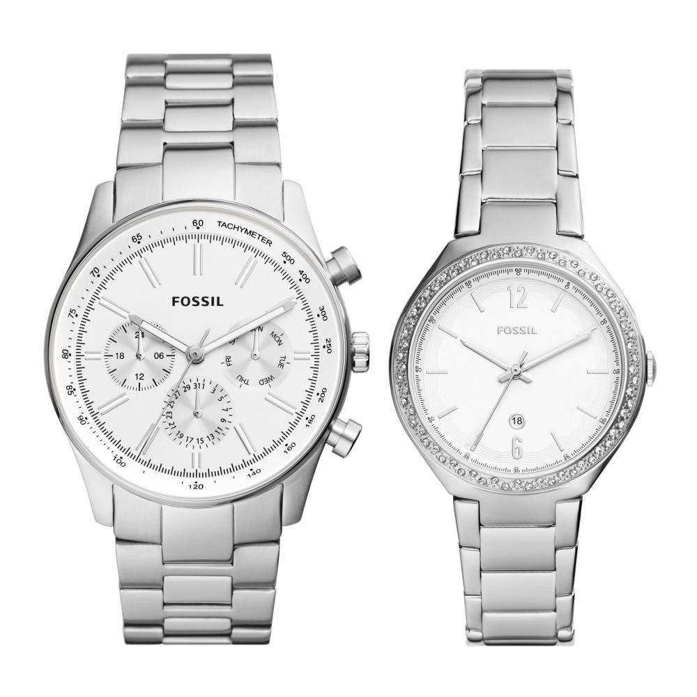 

Многофункциональные мужские часы Fossil из нержавеющей стали His and Hers