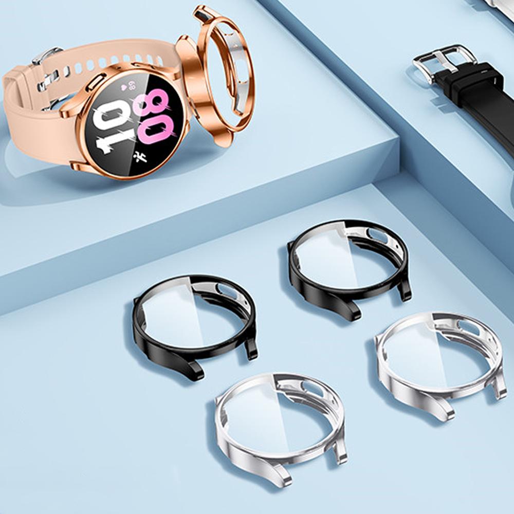 Case for Samsung Galaxy watch 4/5 44mm 40mm 46mm 42mm accessories Plated TPU Bumper cover Screen protector Galaxy watch4 classic