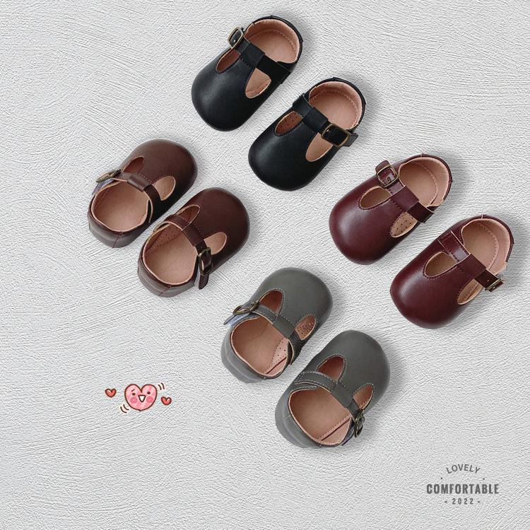 Korean Style Infant Walking Shoes with Soft Sole & Surface, Non-Slip, Solid Color for 0-2 Years
