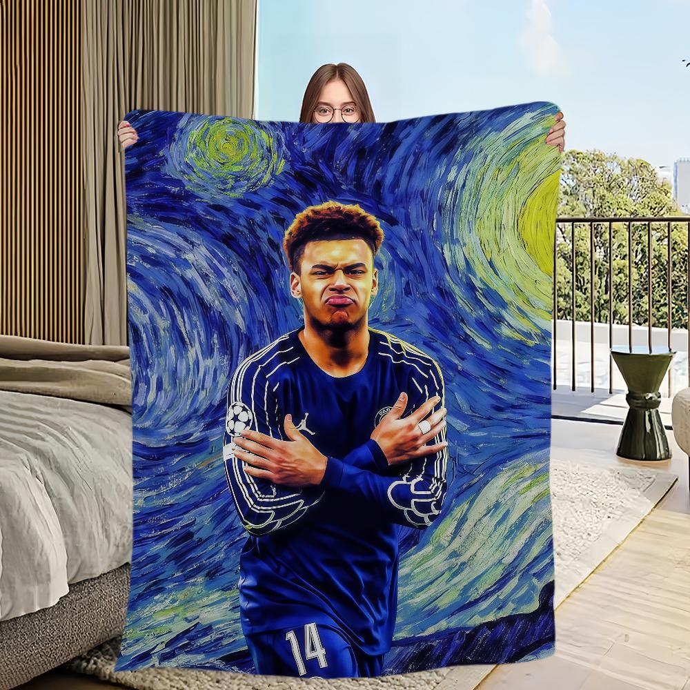 

Famous athlete Blanket Soft Comfortable Nap Plush Suitable For Iiving Room Office Bedroom D-Desire Football D-Doue Home Kid Gift 30x40in