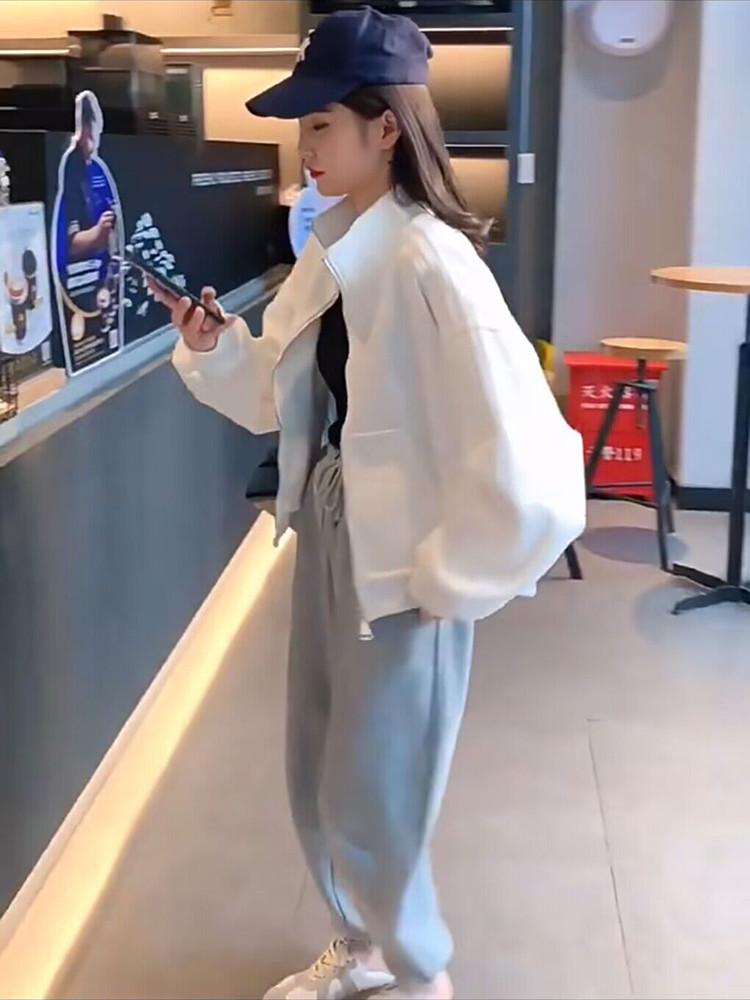 Women's Slim Fit Baseball Jacket: Spring/Autumn 2025 - Casual, Versatile, Loose-Fit Cardigan Top