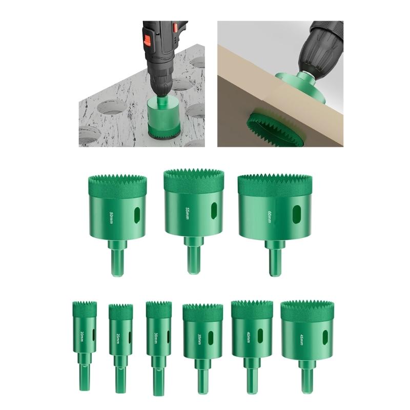 Multipurpose Tile Drill Bit Serrated Edges Serrated Dry Drilling Hole Opener Effortlessly Drilling into Ceramic Glass