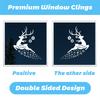 Christmas Window Stickers White Snowflake Elk Holiday Window Glass Door Decoration Stickers