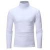 Männer Herbst Winter Slim Fit Bodenbildung T-shirt Rollkragen Lange Ärmel Einfarbig Elastische Dünne Pullover Tops Streetwear