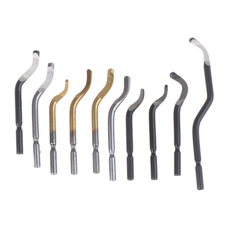 10 Stück Hochgeschwindigkeits-Schwenkmesser für Entgratungssystem Bs1010 Bs1012 Bs1018 Bk3010 Bs3010 Innengewindereinigungswerkzeug 360 Grad