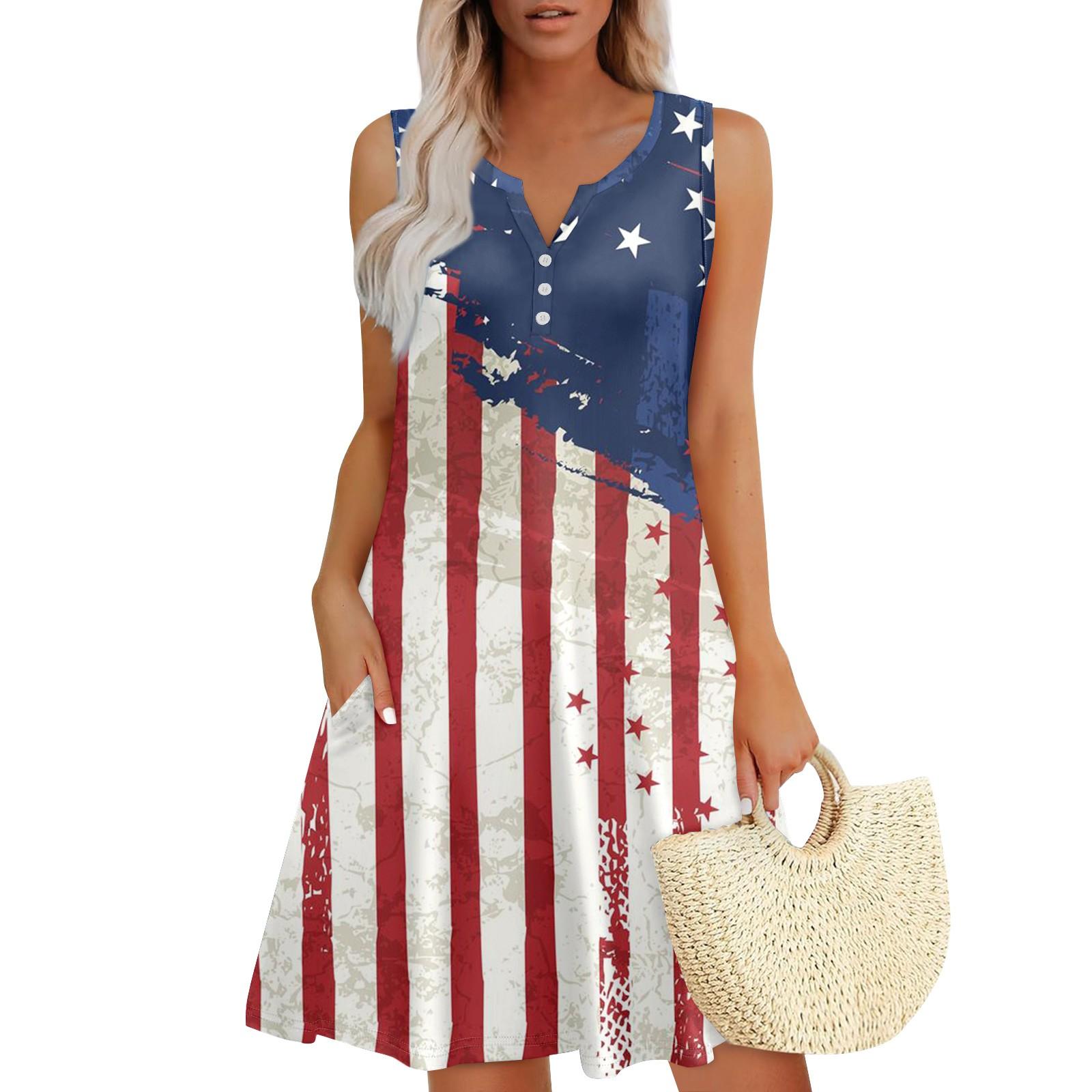 

Женские летние платья Свободные сарафаны без рукавов с V-образным вырезом Платье с карманами L тёмно-синий