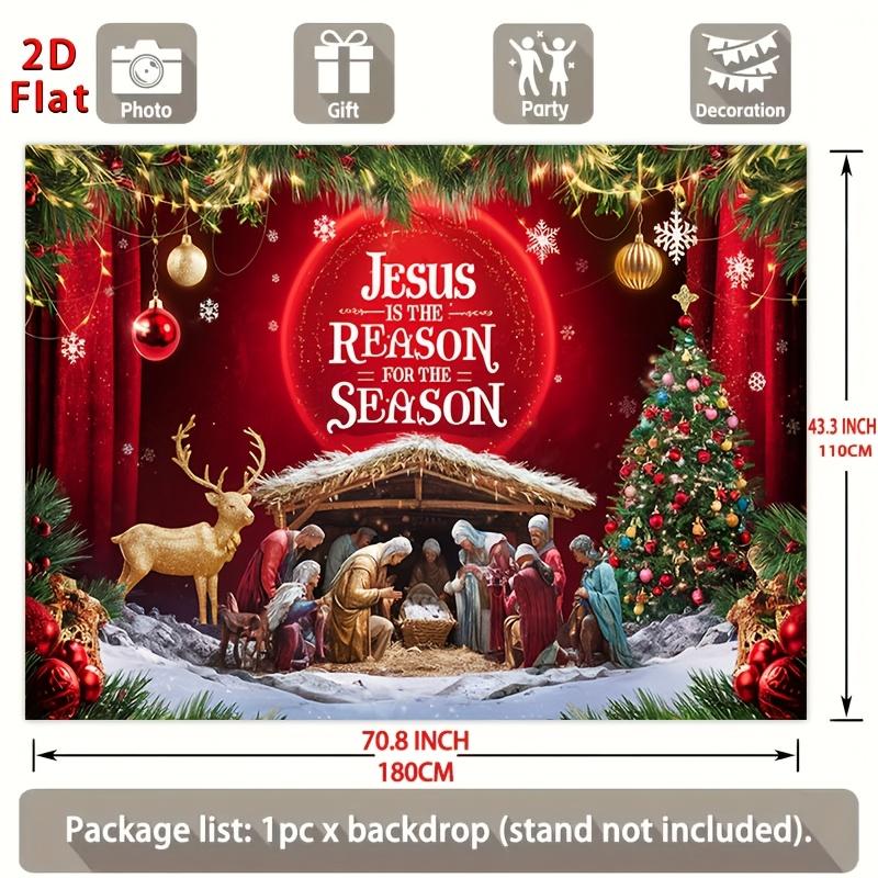 1Pcs Banners  Polyester Backdrop Banner Decoration Background Winter Backdrop Decorations For Photo Studio Photo Booth Christ