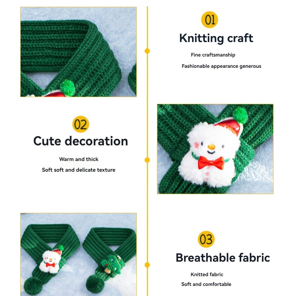 1pc fknitted pet collar, winter cat/dog neck warm scarf, pet Christmas scarf,pet clothing accessories,warm holiday accessories