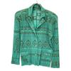 PLEATS PLEASE PP61-JD673 Green All-Over Print Pleated Jacket Jacket 3 greenUsed