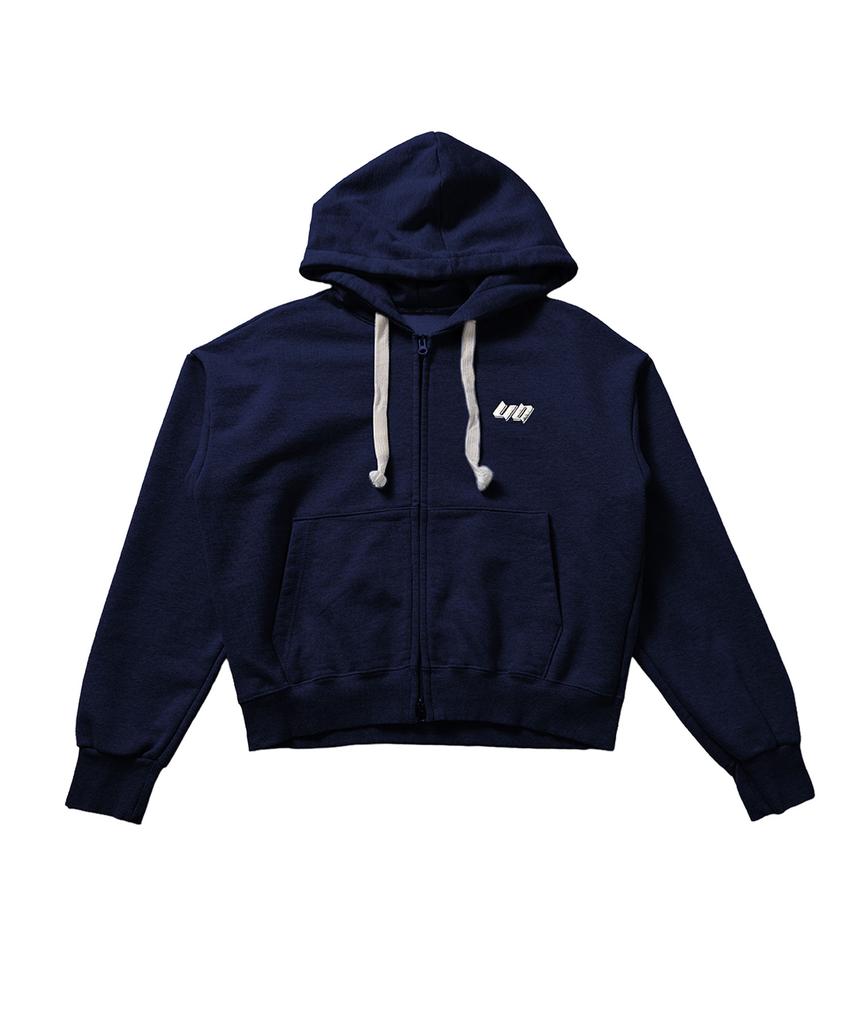 Ten Past Seven Heavy Sweat Crop Zip-Up Hoodie (2 Colors)