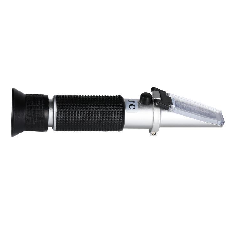 Handheld Wine Refractometer Alcohol Tester: 0-25% Sugar, 0-40% Saccharometer.