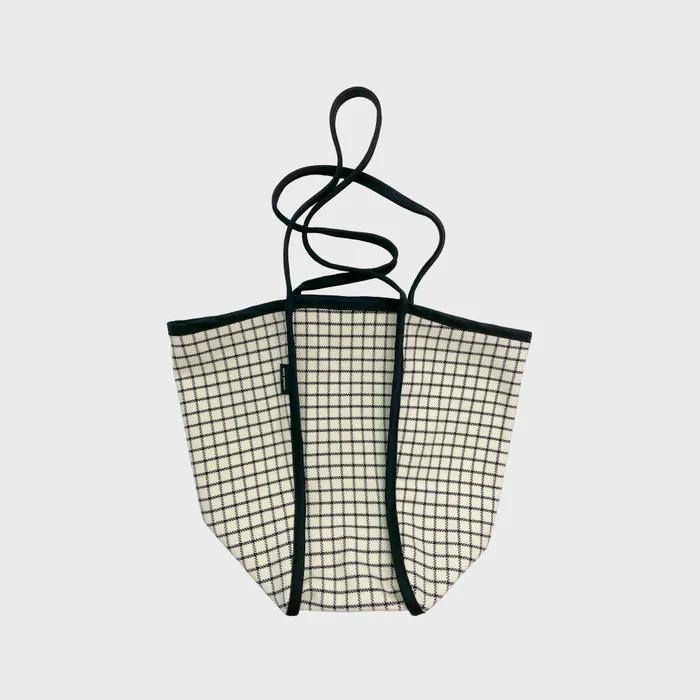 Safe Sunday Daily Strap Shoulder Bag (Ivory Check)