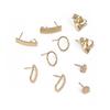 Irregular stud earrings head handmade DIY earrings accessories can be made 911 silver needle electroplating geometric accessories