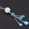 Car Rearview Mirror Pendant Universal Auto Decor Exquisite Shiny Crystal Craft Hanging Decors Interior Pendants