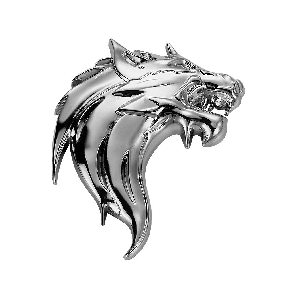 Wolf Wolverene Head 100% 3D Metal Car Auto Motorcycle Logo Emblem Badge Sticker DIY NEW Gun Silver Bronze 3 Colors Car-Styling