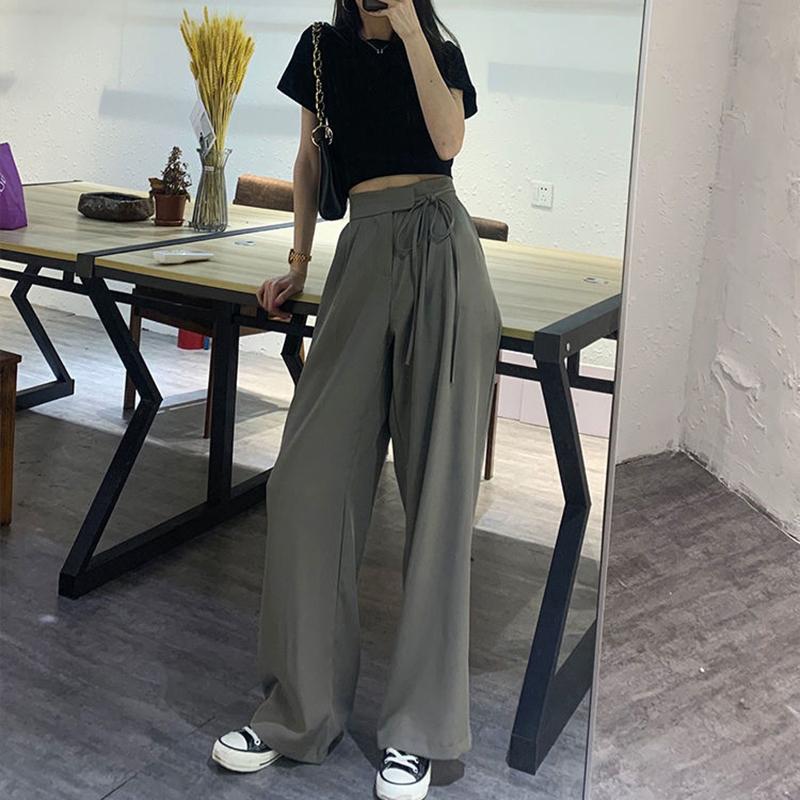 Flared Pants Women Loose Trousers Spring Autumn Casual Bottoms