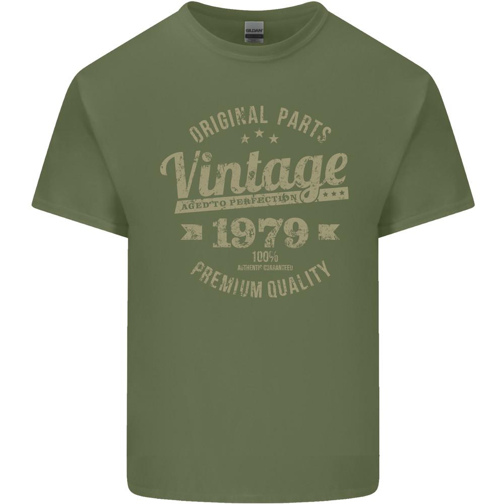 Vintage Year 46th Birthday 1979 Mens Light Cotton T-Shirt Military Green Unisex T-Shirt M