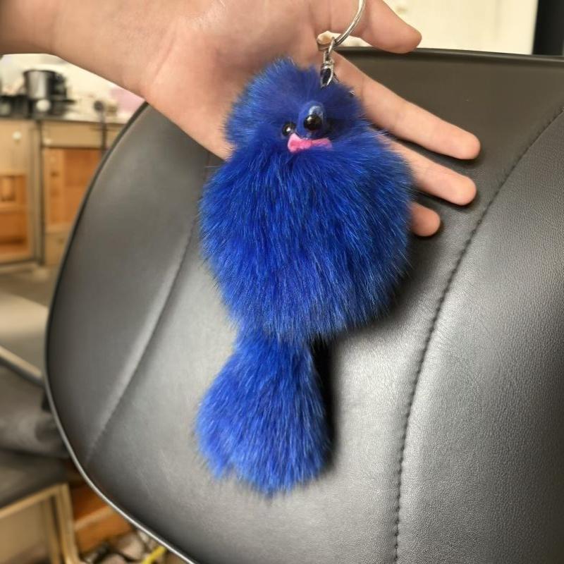 Cute Fox Car Keychain Fashion Bag Charm Pendant Eco-Friendly Material Accessory for Women Holiday Gift
