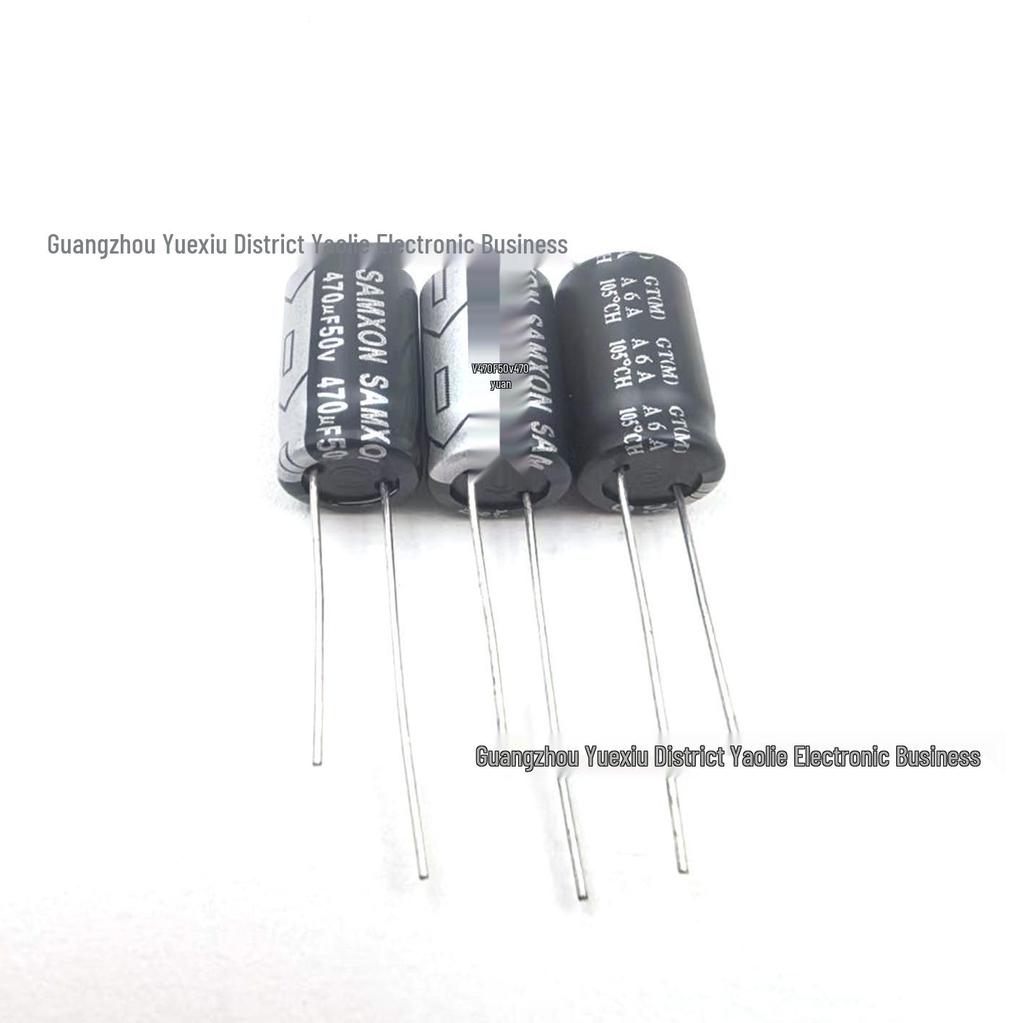 50V 470uF Electrolytic Capacitor 10×16mm SAMXON Filtering Audio Component