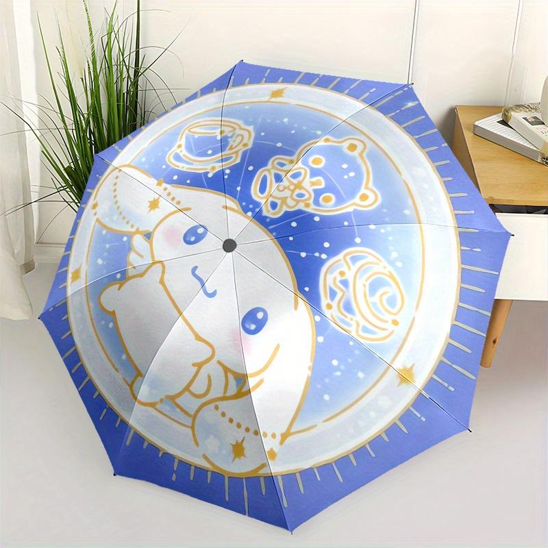 

1pc Cute Fantasy Creature Illustration Umbrella with Plastic Handle,Suitable for All Seasons Home Travel Outdoor UmbrellaSanlio071