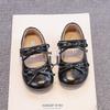 Girls Bow Princess Leather Shoes 2025 Autumn New Children's Baby Beanie Shoes Girls Mary Jane Single Shoes Trend