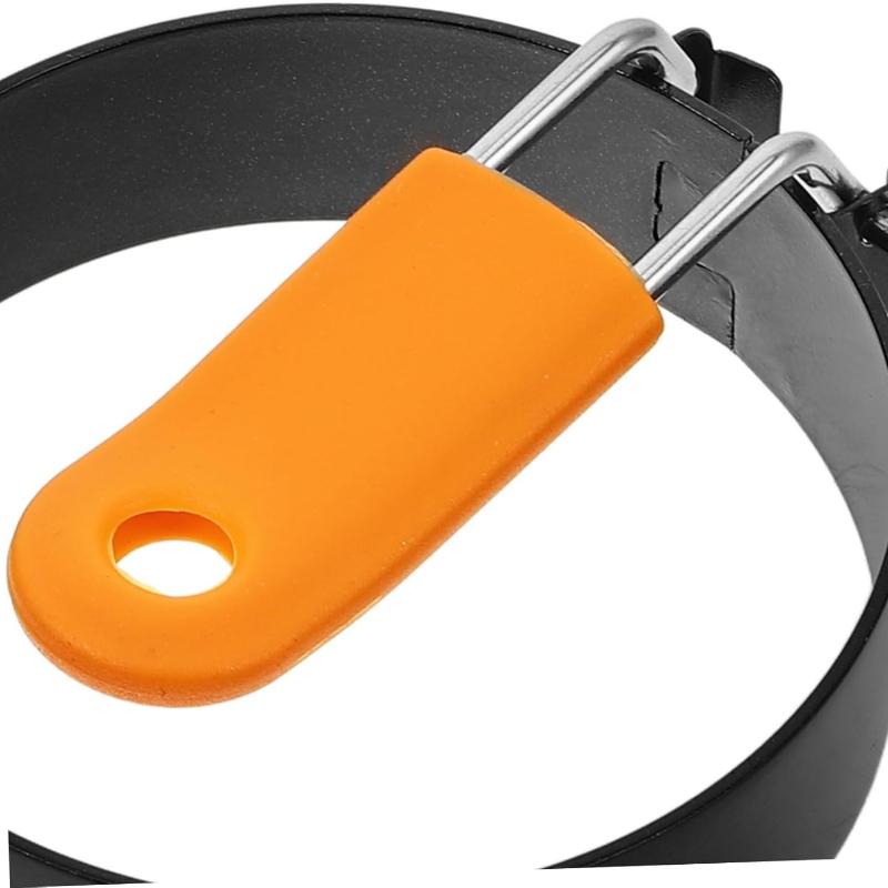 Circular Fryer Stainless Steel Non stick Circular Mold Cooking Egg Mold Folding Handle Kitchen Small Tool