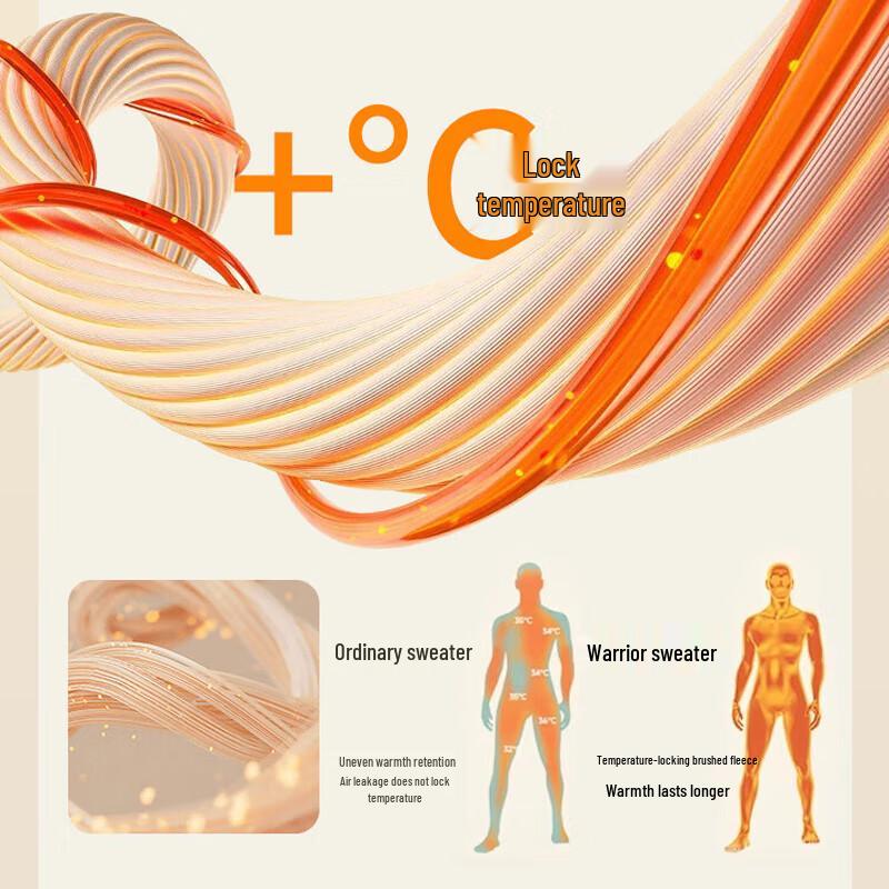 Huili Men's Winter Round Neck Pullover Knit Sweater