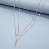 High Quality Simple Double Layer And Drop Necklace Paved New Charm Fashion Classic For Women De G8I5
