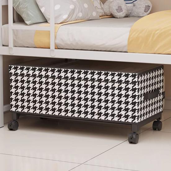 under Bed Storage Bin with Wheels Dust-Proof under Bed Organizer with Transparent Lid Rolling Metal Drawer Organizer for Clothes Blankets Shoes
