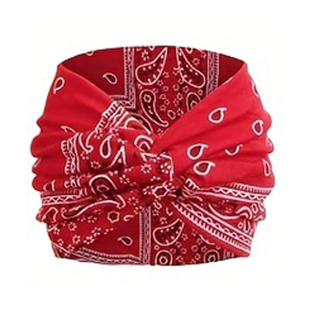 Bohemian Cashew Print Wide Headband for Women: Sport, Running, Face Washing, Makeup, Hair Tie