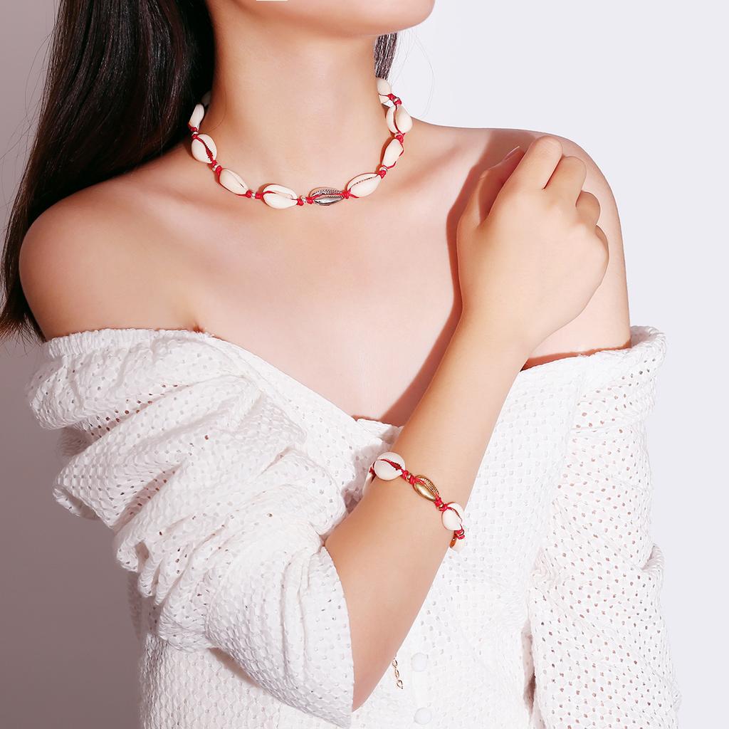 Accessories, Personalized Fashion Hawaiian Beach Shell Necklace, Hand-Knitted Set Combination Necklace