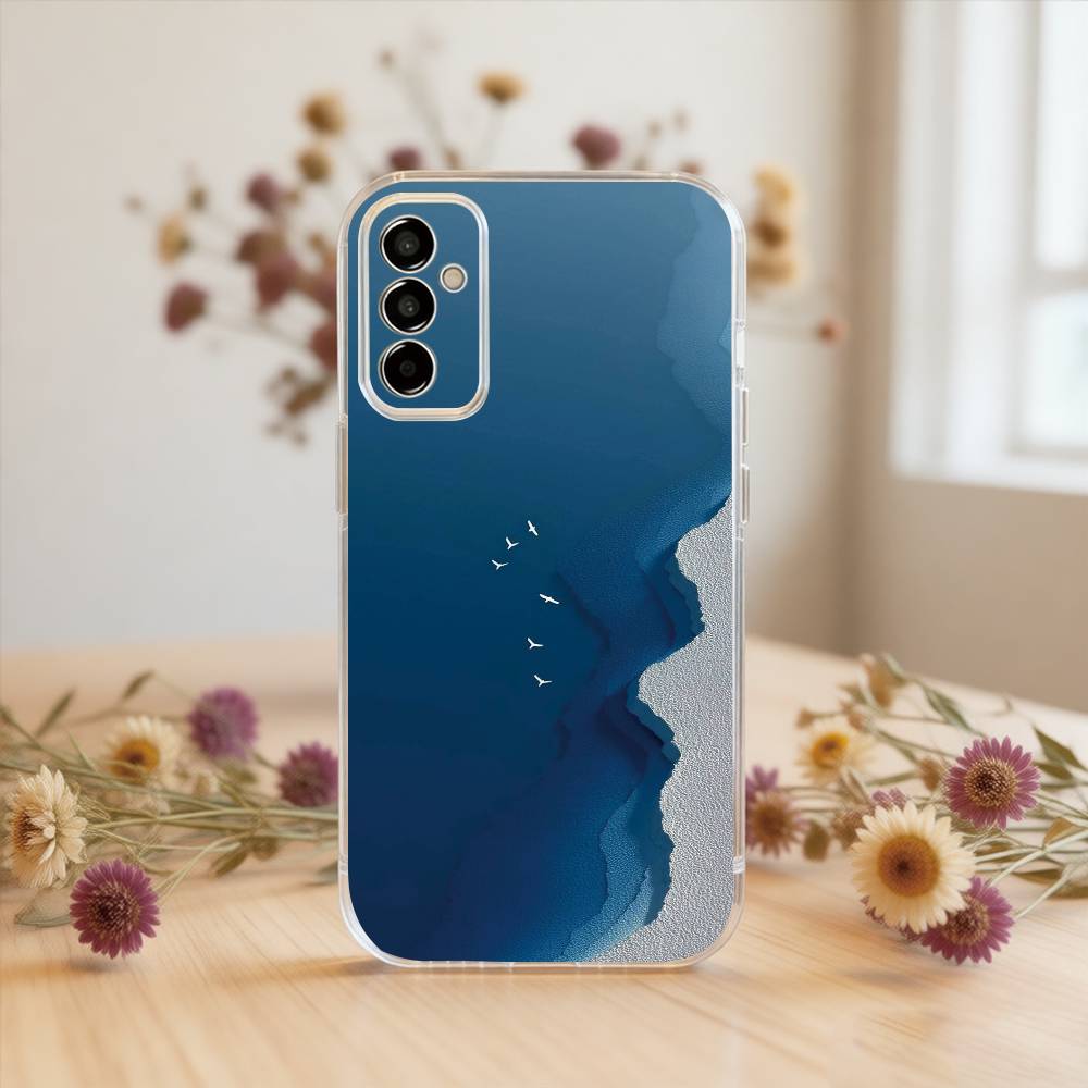 Sea Phone Case For SamsungA10,12,20,21S,30,31,40,50,51,52,70,71 Transparent Cover
