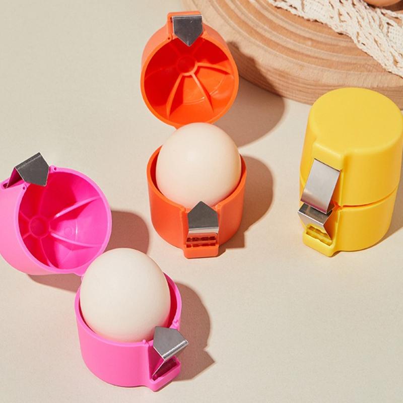 Hot Sale Egg Topper Shell Cutter Beater Raw Egg Cracker Separator Filter Egg Opener Yellow/Orange/Rose Red Kitchen Baking Tools