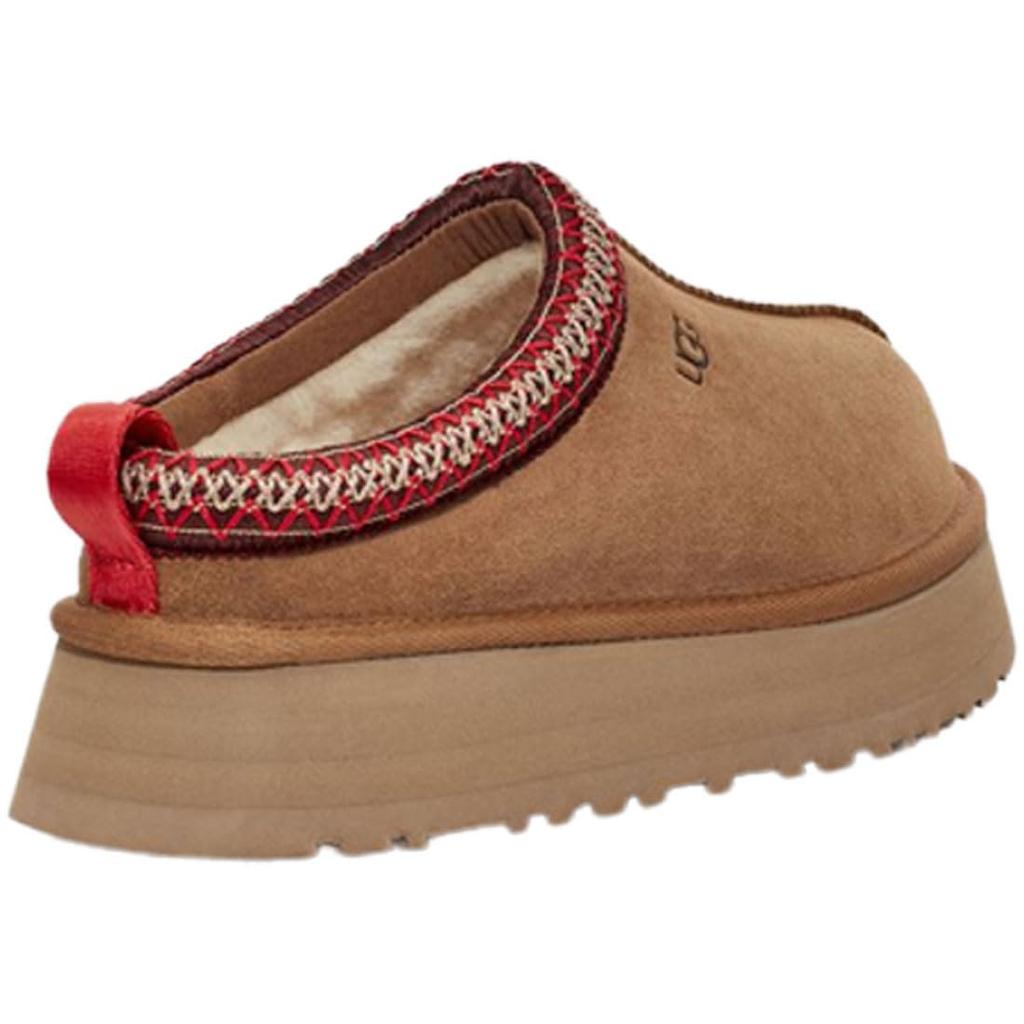 UGG TAZZ Chestnut Shearling Platform Suede Size US6 1122553 Women's Slippers, Clogs, (23.0cm), [Used]