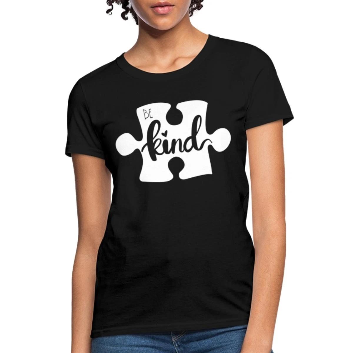 Autism Awareness Be Kind Puzzle Piece Women s T-Shirt XXL