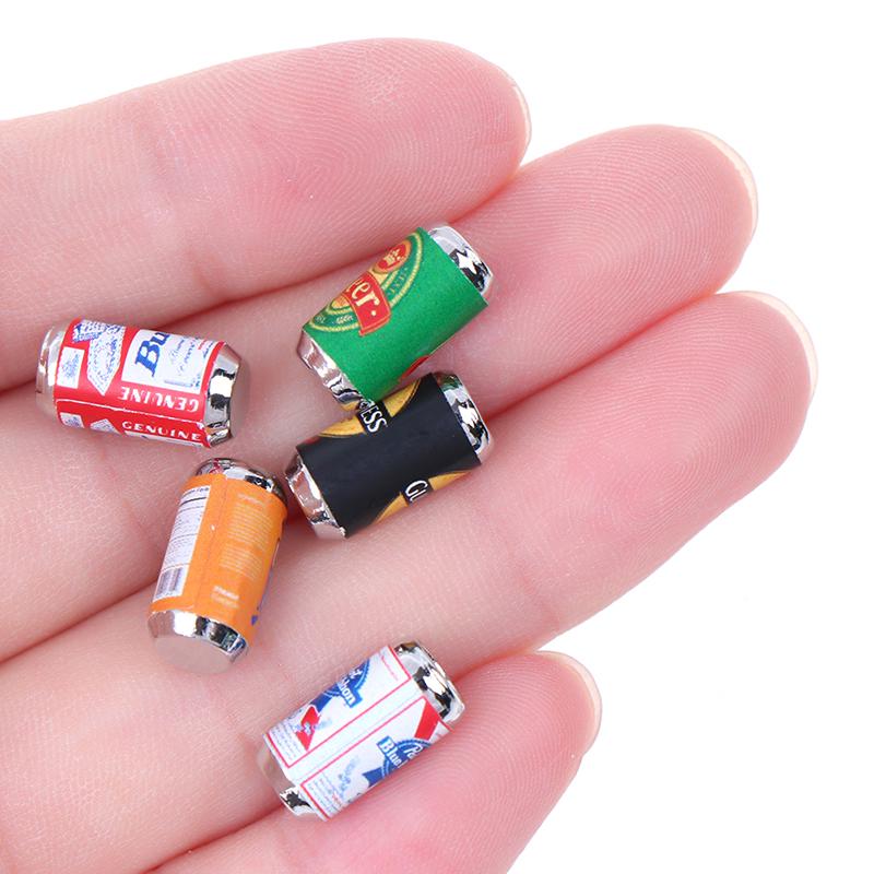 Creative Diy Accessories Doll House Food Play Mini Beer Can Bar Beach Scene Model