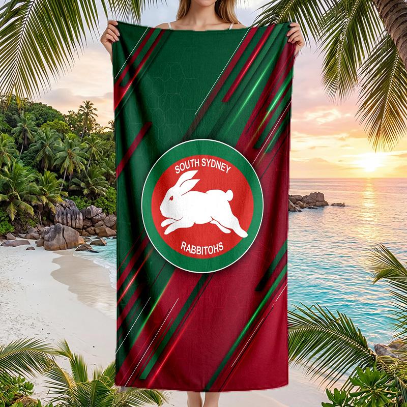 South Sydney Rabbitohs Mode Strandtuch Tragbar Weich Schnelltrocknend Handtuch Für Schwimmen Camping Urlaub