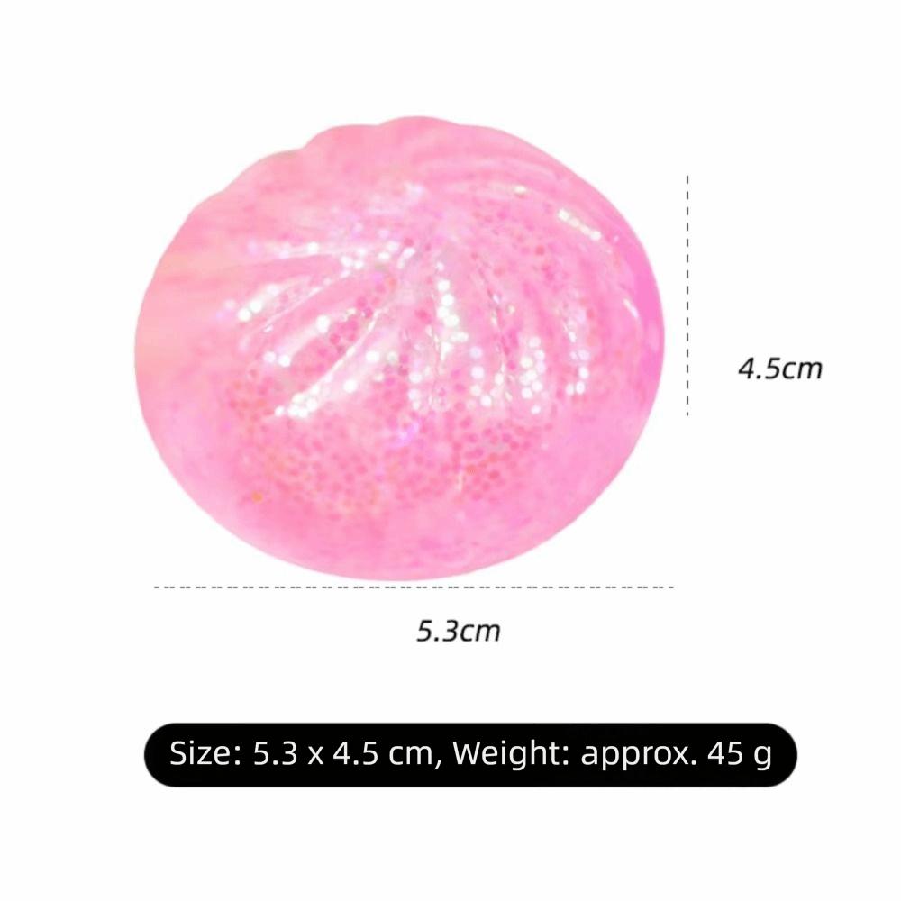 Mini Glitter Dumpling Squishy Toys Realistic Bun Sensory Fidget Ball Squishy Dumpling  Kids Adults