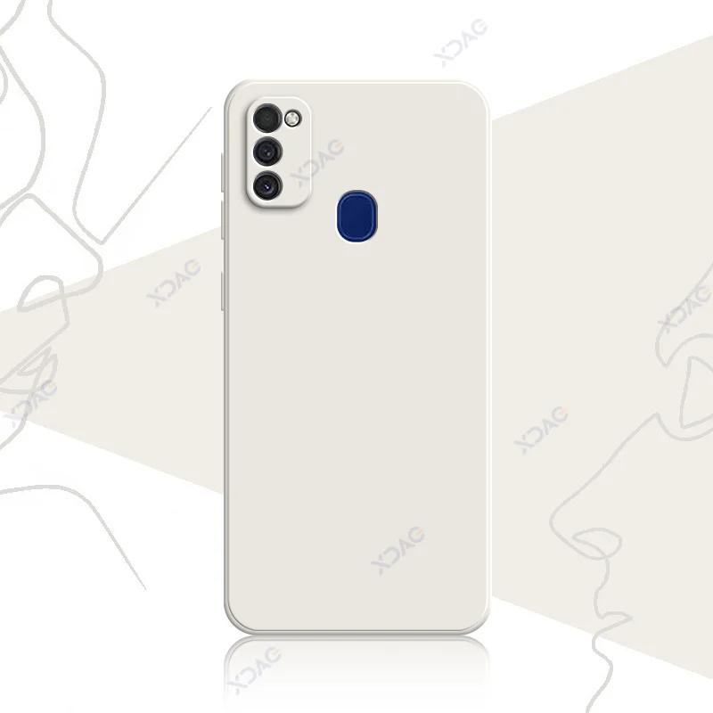

Высококачественные квадратные жидкие силиконовые чехлы для телефонов Samsung Galaxy M21 M30S SamsungM21 360 Мягкий защитный чехол Anti-Daring Armor Samsung M21 слоновая кость