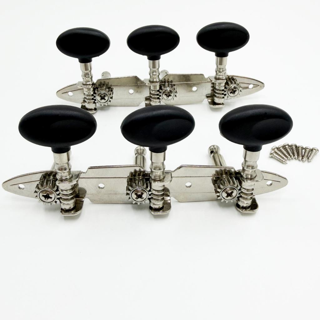 Classic Triplet Boat-Shaped Tailpiece String Pegs Acoustic Guitar Tuning Pegs String Winder String Winder for Classical Guitar Tuning Head Knobs