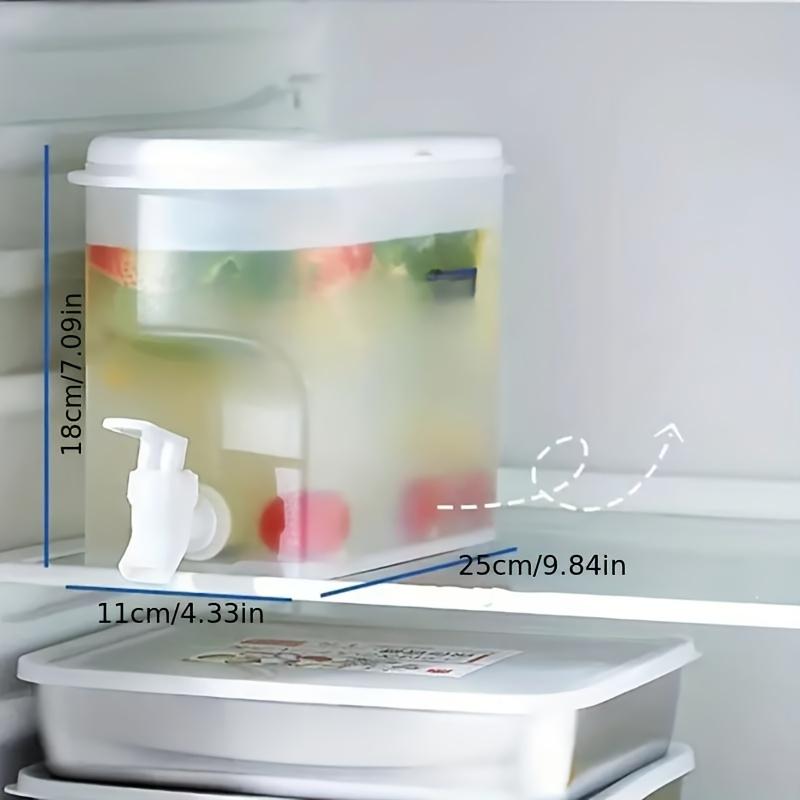 1pc, Refrigerator Cooler, Summer Cooling Large Capacity Fruit Tea Kettle with Tap, Barware, Kitchenware