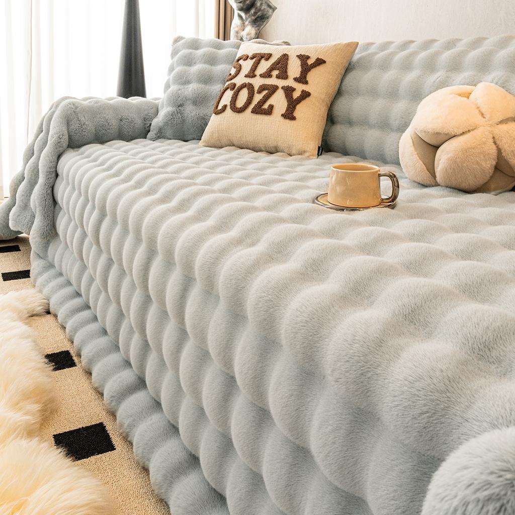 New Cream Style Sofa Cover Cloth Autumn and Winter Sofa Towel Full Cover Thickened Plush Cushion Anti-cat Scratch Cover Blanket