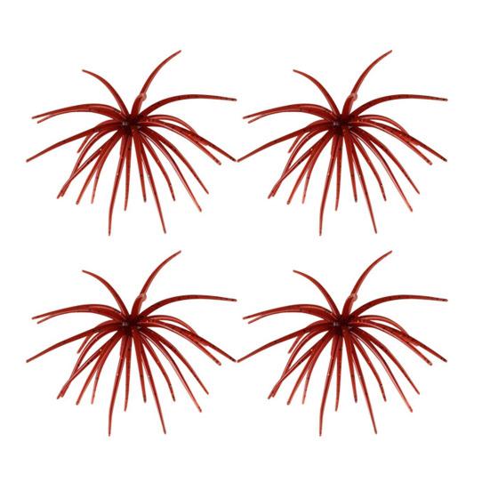 4Pcs 6CM/1.9G 10.5CM/4G Soft Sea Urchin Lure with Swimming Skirts Artificial Tentacle Creature Bait Saltwater Freshwater Trout Fishing Accessories