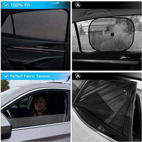 XCBYT Car Window Shade For -2024 Toyota RAV4 Window Covers Side Window Sun Shade Car Window Shade For Baby With Breathable Mesh Ulate Heat And UV For