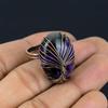 Tree Of Life Russian Chaorite Gemstone Copper Wire Wrapped Handmade Jewelry Ring For Her