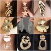 European Exaggerate Metal Statement Earrings for Women Vintage Round Star Leaf Irregular Geometry Long Earrings Jewelry