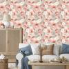 Watercolor Roses Wallpaper with Leaves for Living Room and Bedroom 50x1000